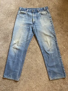 Men’s Vintage 1989 Leather Tab Levi’s 540 Jeans Natural Fading Measures 34x30 - Picture 1 of 10