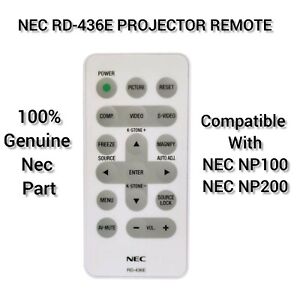 Original NEC RD-436E Projector Remote Control For NEC NP100 NP200