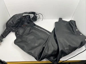 Motorcycle Chaps, Interstate Leather Chaps Mens Size XL - Picture 1 of 5