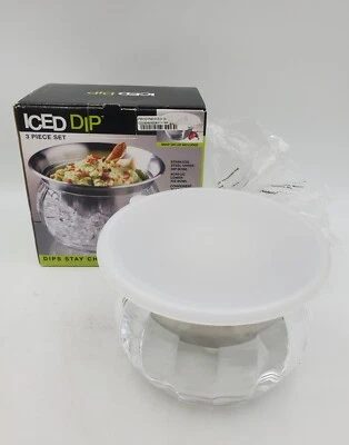 Prodyne Dip Bowl Iced Dip On Ice Bowl Stainless Steel  Acrylic Snap Lid - Image 1 of 4