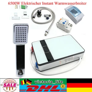 6500W Elektrischer Instant Warmwasserbreiter Durchlauferhitzer Dusche Bad IPX4 - Bild 1 von 14