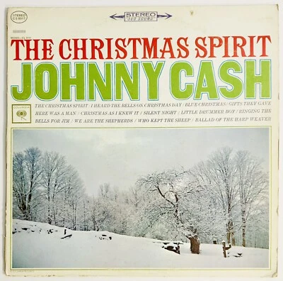 JOHNNY CASH - THE CHRISTMAS SPIRIT - VINYL LP - Ultrasonic Cleaned - CS 8917 - Image 1 of 4