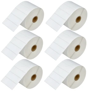 6 ROLL Address Name Perforated 2000 Label/Roll 3"X1" For Zebra TLP 2844 GX420d - Picture 1 of 12