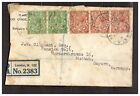 S32102) UK 1927 Registered Cover London Munich (D) - Franked Already All