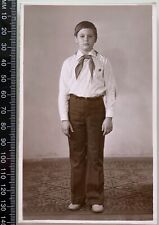 1970s Soviet Pioneer Pupil Schoolboy USSR Scout Boy Young Guy Vintage Photo