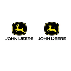 Set of 2 Classic John Deere Stickers Decals 3" or 5" Tractor Black or Green - Picture 1 of 13