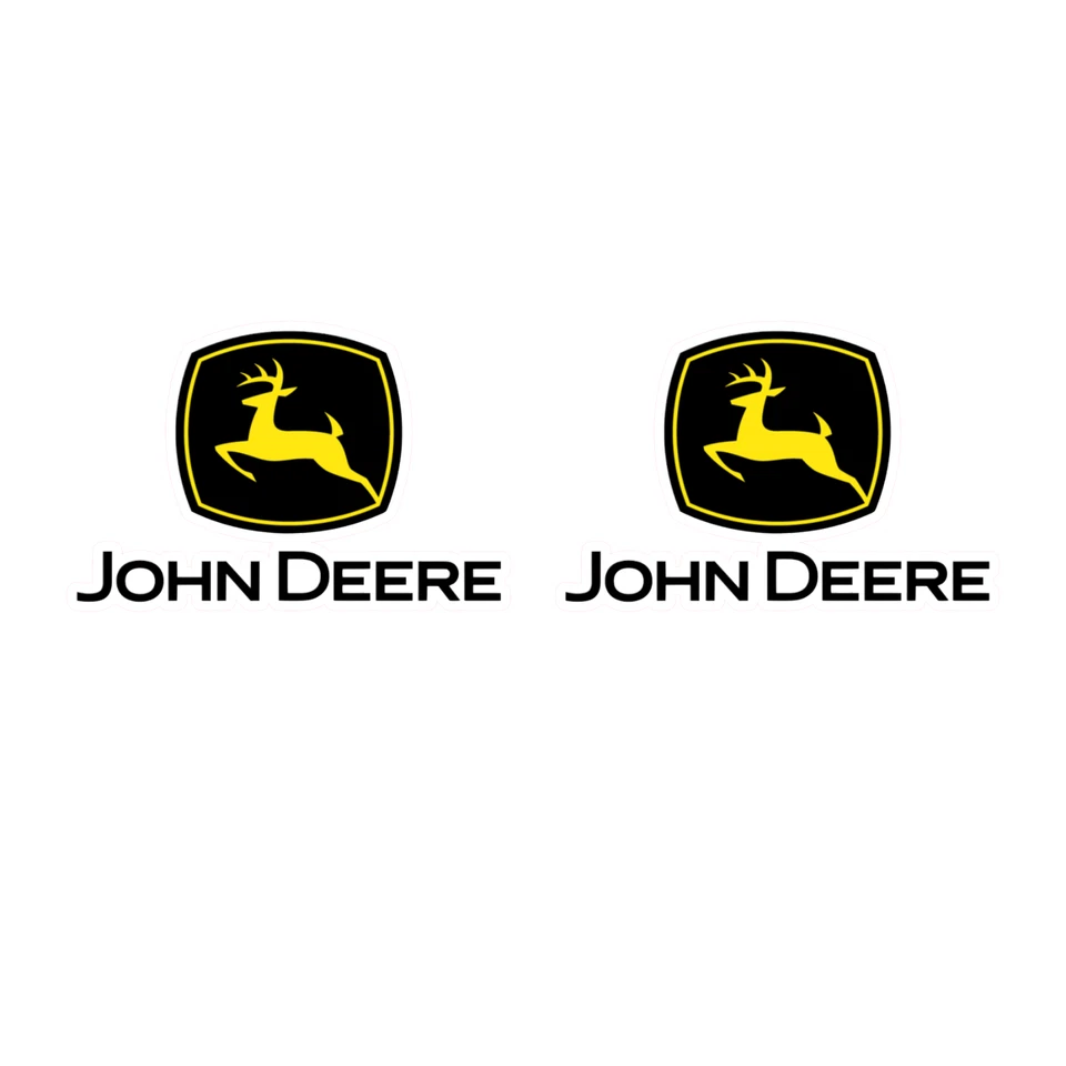 Set of 2 Classic John Deere Stickers Decals 3" or 5" Tractor Black or Green - Image 1 of 4