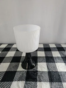 PartyLite Couture Mini Tealight Lamp Retired Black White Contemporary - Picture 1 of 4