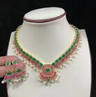 Indian Bollywood Bridal Party Wear Gold Plated Cz Jewelry Set Weding Women Rm31