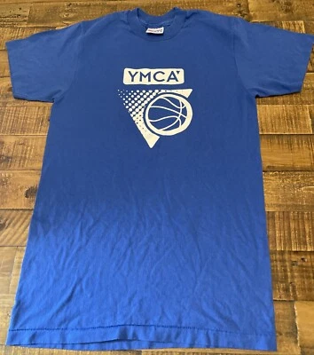 Camiseta vintage YMCA BasketBall #22 para hombre pequeña azul puntada única rara Foto 1 de 4