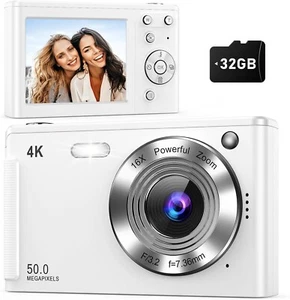 4K Digital Camera,Autofocus 50MP UHD Vlogging Camera for Youtube, - Picture 1 of 6