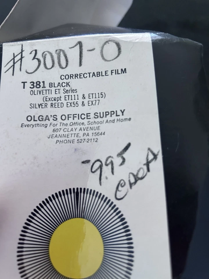 Lote de 4 cintas de película corregibles T381/T392 - Olivetti ET Silver Reed - Nuevo de Lote Antiguo Foto 1 de 4