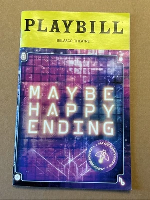 MAYBE HAPPY ENDIBG Rare 1ST ANNIVERSARY Playbill w STICKER Seal! DARREN CRISS + - Image 1 of 4