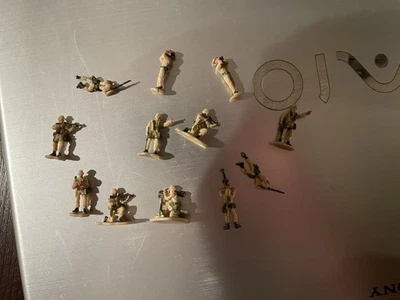 Galoob Micro Machines Military Figures Army Men Soldiers Tan Lot of 12 - Image 1 of 2