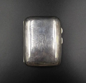 1919 SILBER GEPUNZT ZIGARETTEN / KARTENETUI - MIT INITIALEN - 58g - F.D LANG - Bild 1 von 5