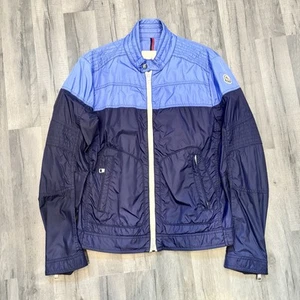 Size 1 S - Moncler Blue Light Windbreaker Jacket - Picture 1 of 9