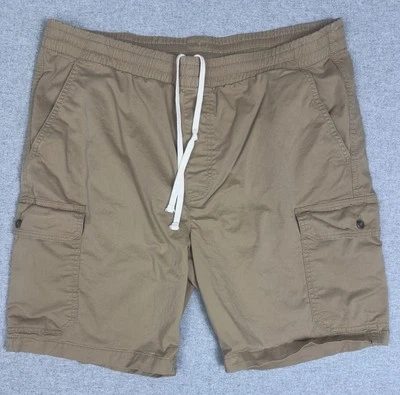Banana Republic Easy Cargo Shorts Mens XL 9" Khaki Elastic Pull On Drawstring - Image 1 of 4