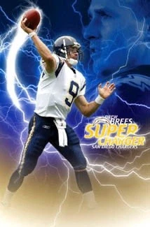San Diego Chargers NFL Metal Sign Drew Brees Super Charger 12x8in - Image 1 of 1