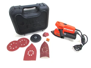 BLACK & DECKER TOOLS SAND STORM 3 IN 1 SANDER RO600 W/ PLASTIC CARRYING CASE - Picture 1 of 16