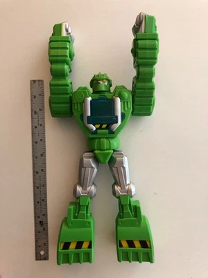 Transformers Playskool Heroes Rescue Bots Boulder The Construction 2013 Green - Image 1 of 3