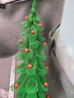 Mesh Christmas Tree 24" Tall Green And Red Ball Ornaments 