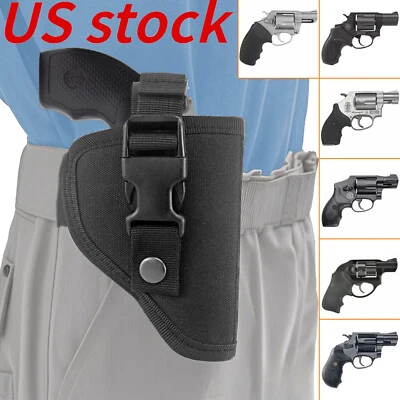 OWB Belt Clip Revolver Holster Fits .22 .38 .357 J Frame Snub Nose 2" Revolvers - Image 1 of 4