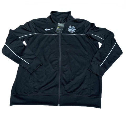Nike UConn Huskies Men Track Jacket Multicolor Logo Dri Fit Full Zip M New Cover