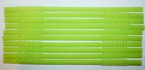 Tupperware 10 Whistle Straws 11" Long Verde Green Reusable Bendable Expandable - Picture 1 of 2