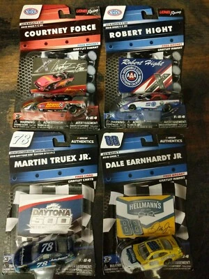 New 4X Nascar Authentics/Lionel Racing Diecast Lot,1:64:Truex/Earnhardt/Force/Hi - Image 1 of 4