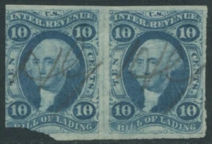 cc02910 R32a..Imperf Pair..10c Bill of Lading Revenue....CV $300.00 - Picture 1 of 1