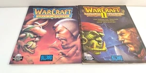 2 x Vintage WARCRAFT Big Bix MANUALS Orcs and Humans TIDES OF DARKNESS - Picture 1 of 13