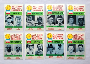 Topps 1979 subconjunto de portaregistros de todos los tiempos (8 tarjetas) casi como nuevo - Imagen 1 de 2