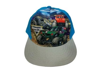 Kids Monster Jam Flat Brim Adjustable Hat Blue Grave Digger / Max D / Toro Loco - Picture 1 of 4