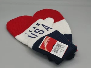 3 pair Officially Licensed Team USA Olympics Mitten Red White Blue Unisex Gloves - Picture 1 of 5