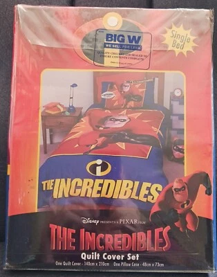 Licensed DISNEY THE INCREDIBLES MR INCREDIBLE SINGLE Quilt Cover Set NEW SEALED - Image 1 of 4