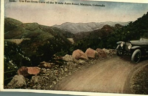 Antique (c. 1910) Early Car Colorado Ute Pass Colorized Photo Lithograph - Picture 1 of 2