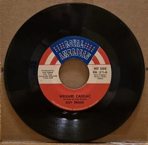 Guy Drake - Welfare Cadilac/Keep Off My Grass - Vinyl Record 45 RPM 7" - Picture 1 of 2