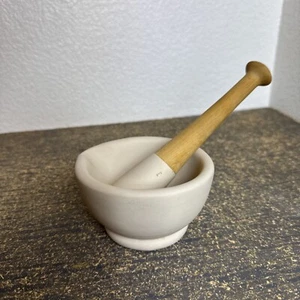 Vintage Acid Proof Mortar & Pestle # 1 , Made in England - Picture 1 of 20