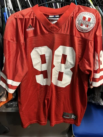 Nebraska Cornhuskers Adidas Football Jersey Size- Adult Medium Cover