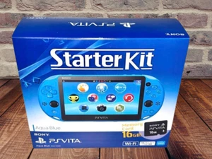 Sony PS Vita Starter Kit Aqua Blue PCH 2000 ZA23 Game Console Rare Unused Japan - Picture 1 of 5