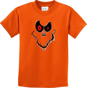 Kids Halloween Ghost Face T-Shirt - Picture 1 of 22