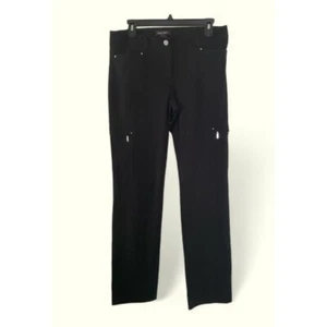 White House/Black Market Stretch Ponte Strick Cargohose Größe 6R schwarz - Bild 1 von 6