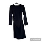 H&M Black Long Sleeve Shoulder Pad Dress Size S
