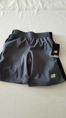 NEW BALANCE Boys SZ 4 MESH Athletic Shorts GRAY POLYESTER ELASTIC WAIST NWT - Image 1 of 4