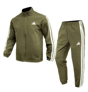 Adidas 3S Woven Training Track Suit (JI8850) Zip-up Jacket Jogger Pants Set - Picture 1 of 6