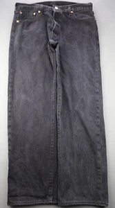 Pantalones de mezclilla para hombre 2023 Levi's Button Fly 501 algodón negro talla 35x30 (Sr 35x29) - Imagen 1 de 9