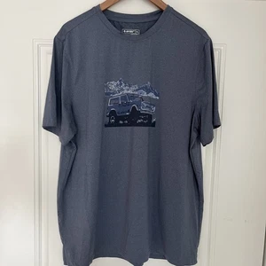 Hi-Tec Blue Ford Bronco Car Graphic Athletic Tee Size XL Wicking Rare - Picture 1 of 4
