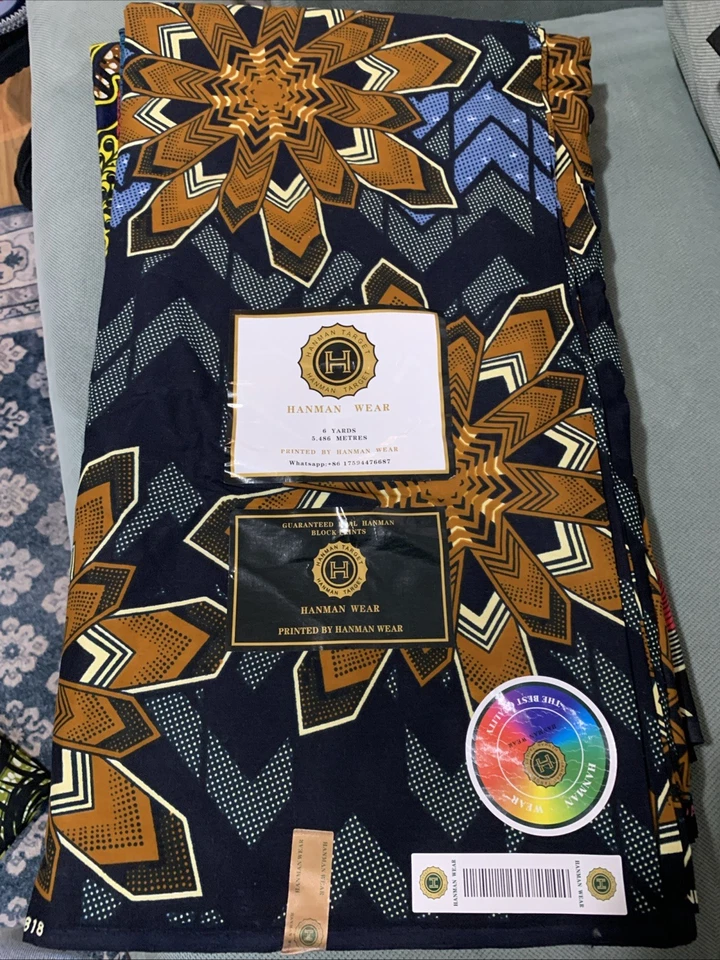 Ankara/Kitenge Fabric from Tanzania, 6 Yards of African Wax Print, 100% cotton - Image 1 of 1