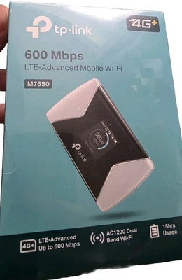 TP-Link M7650 4G+ 600Mbps Unlocked LTE-Advanced Portable Mobile Wi-Fi Hotspot - Image 1 of 2