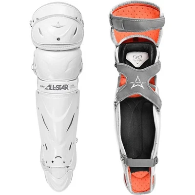 Protectores de piernas de receptor de softbol lanzamiento rápido All-Star PHX Paige Halstead BLANCO grandes Foto 1 de 2
